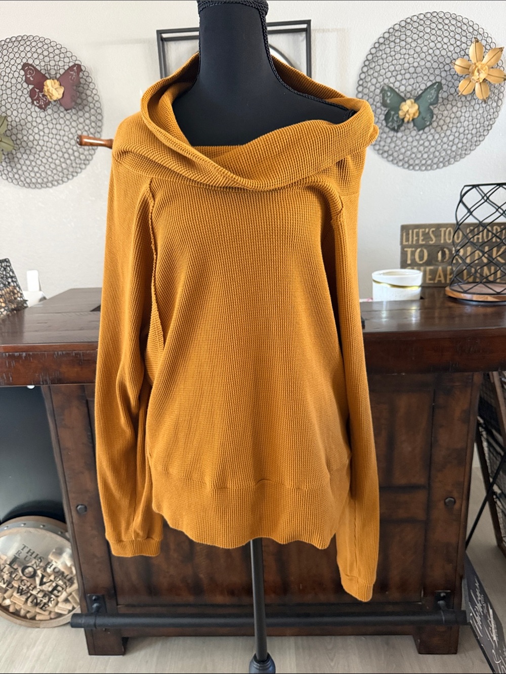 Anthropology/ Pilcro Golden Mustard Cowlneck Sweater